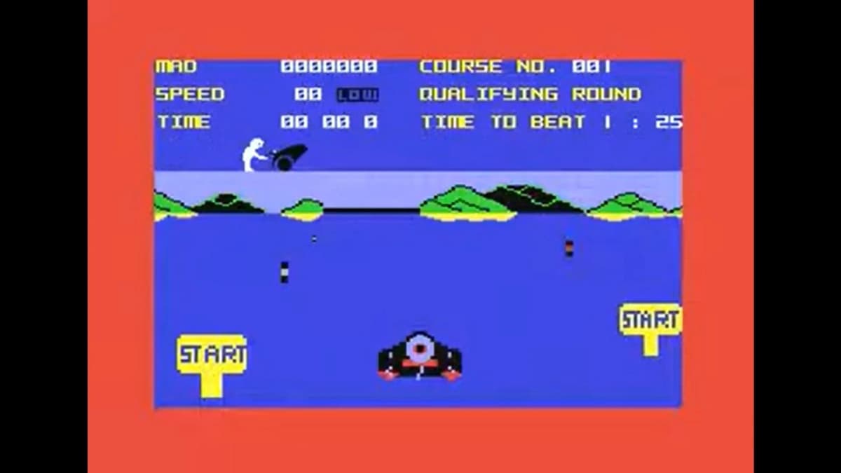 Aqua Racer gameplay showing seasonal rewards