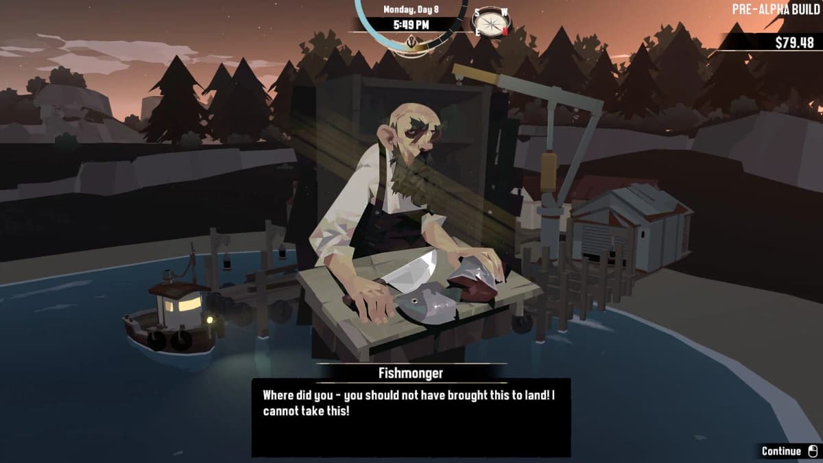 Screenshot from Dredge