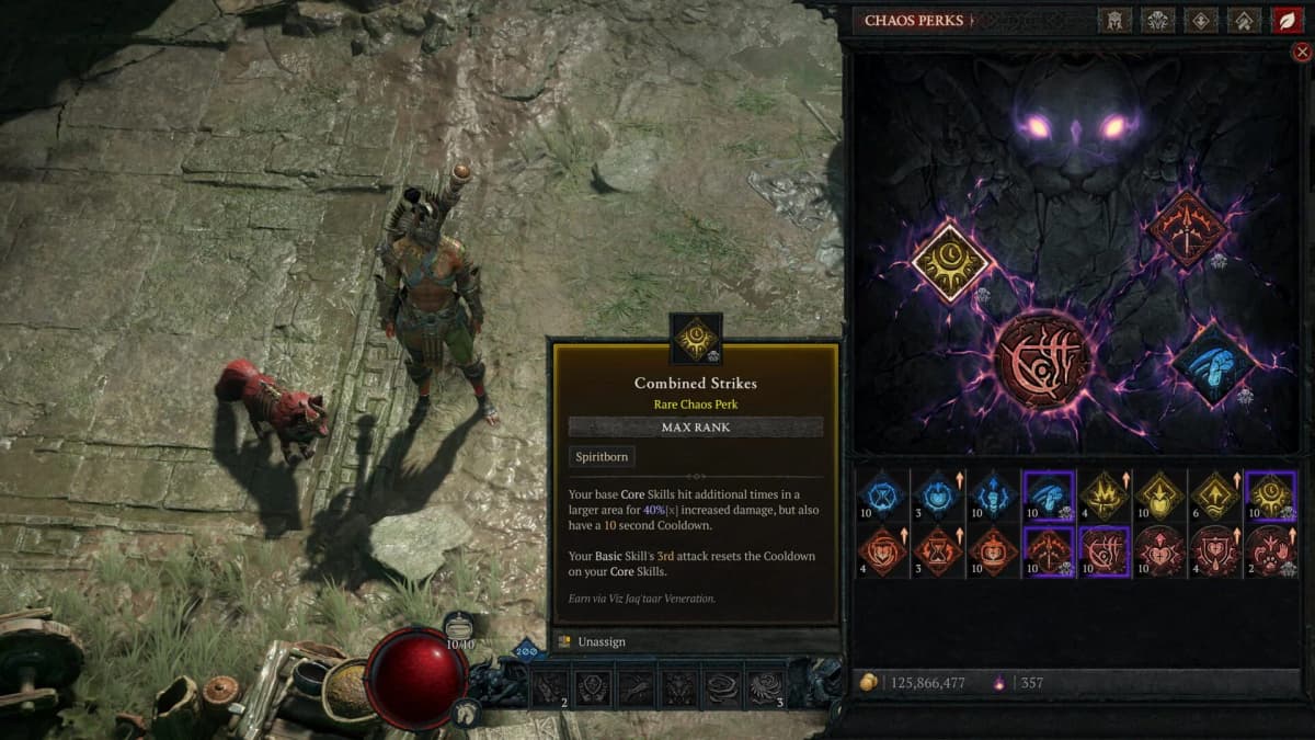 Screenshot from Diablo IV: Season of Infernal Chaos