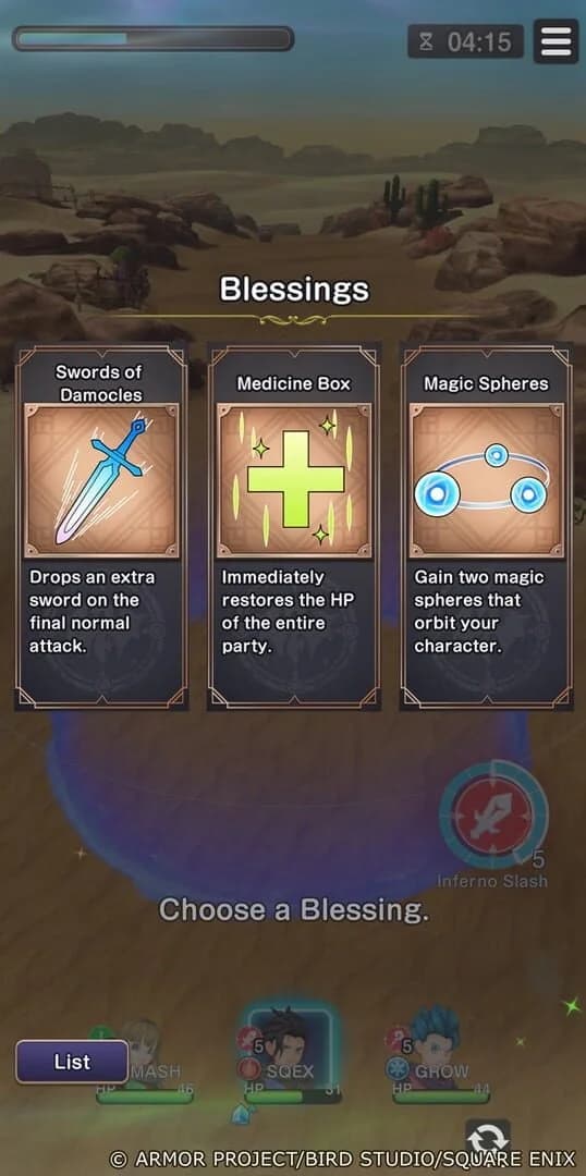 Screenshot from Dragon Quest Smash/Grow