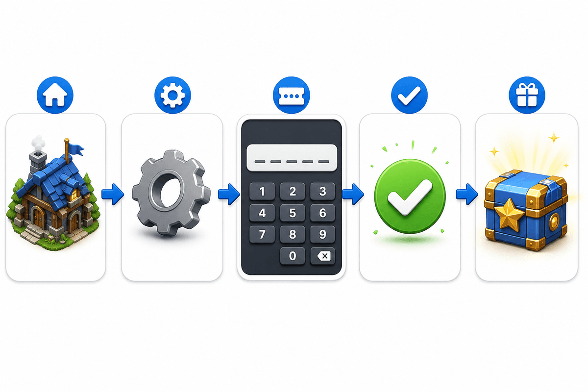 Clear visual of promo code redemption steps