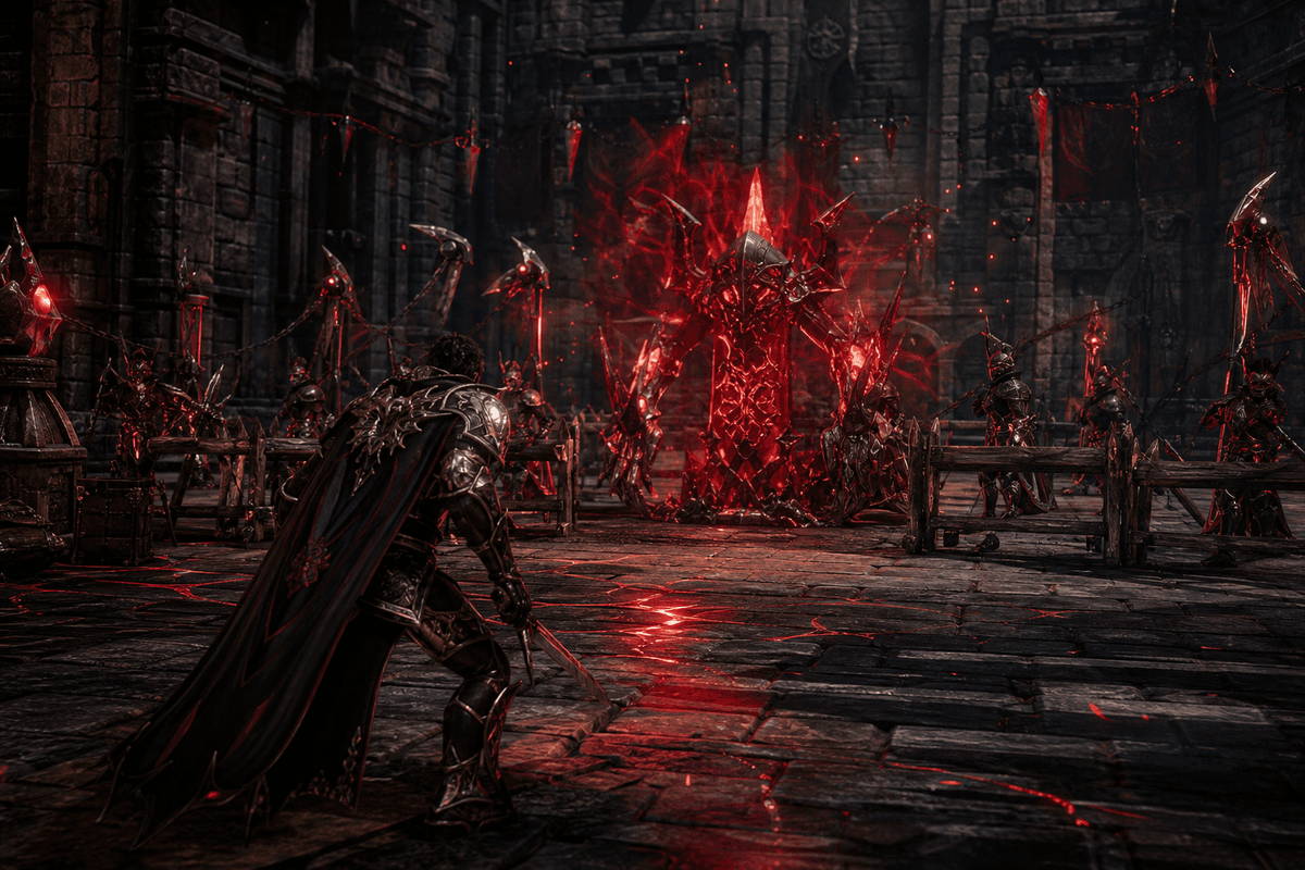 Cinematic depiction of the Sanguine defense fight at the heart of Havenhythe Part II.