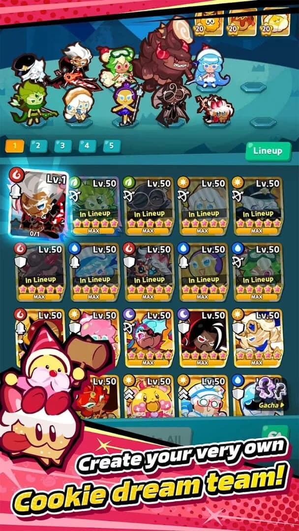 CookieRun: Crumble : builds Onion, Angel et Princess Bari