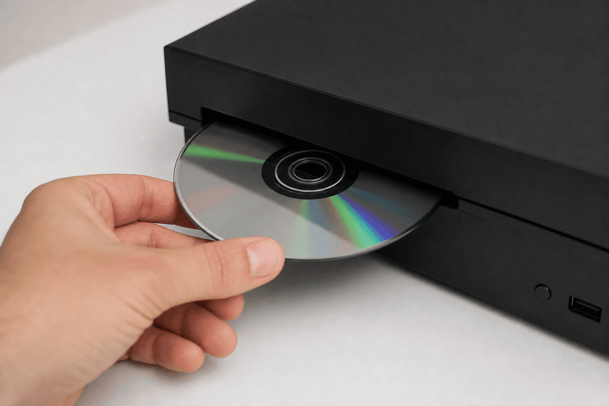 Game disc insertion as the starting point for Disc-to-Digital conversion.