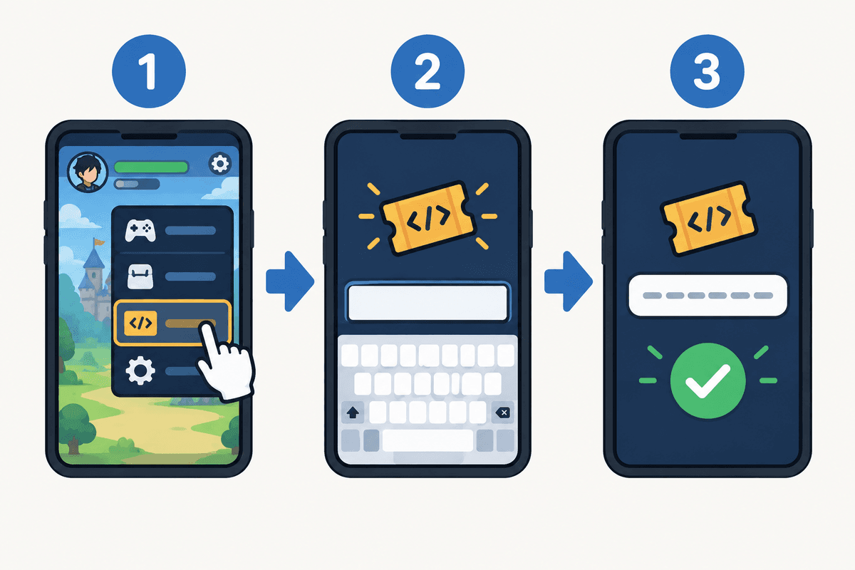 Step-by-step redemption process diagram.